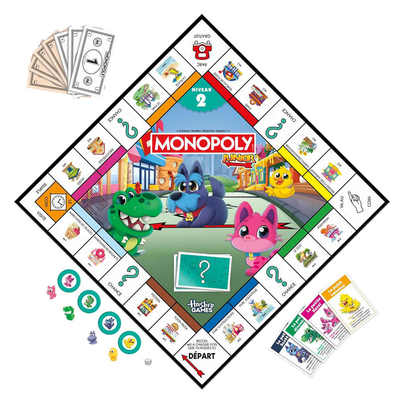 Afbeelding laden in galerijviewer, Monopoly junior-bordspel - 2 spellen in 1 - fransie editie
