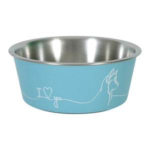 Zolux love voerbak hond blauw