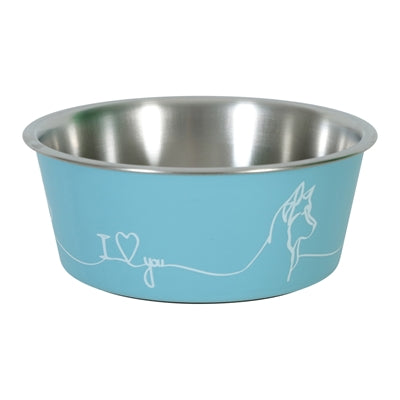 Zolux love voerbak hond blauw