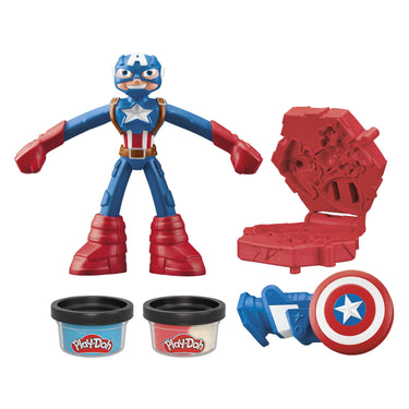 Play-doh marvel captain america stempelschild - boetseerklei