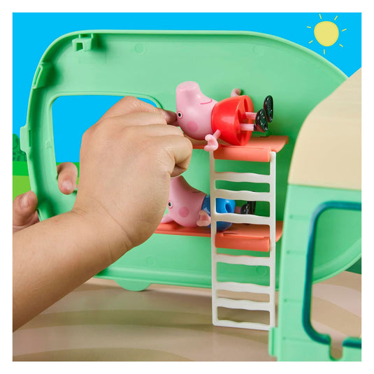 Peppa pig drie kleine biggetjes caravan - 9dlg.