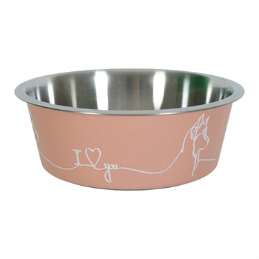 Zolux love voerbak hond roze