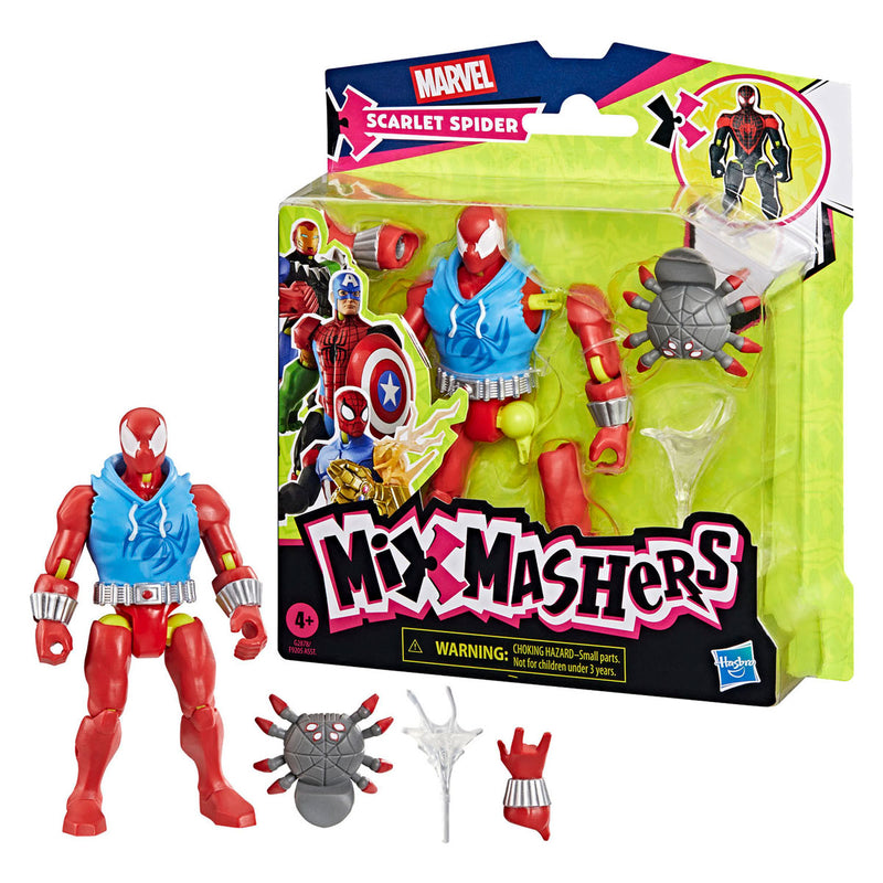 Afbeelding laden in galerijviewer, Hasbro mixmashers marvel scarlet spider speelfiguur
