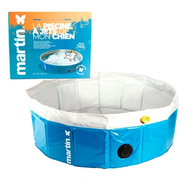 Martin pool met jets blauw wit
