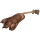 Trixie dierenpoot met touw bruin