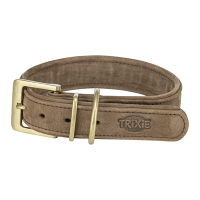 Load image into Gallery viewer, Trixie halsband hond pure leer bruin
