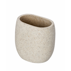 Wenko 1064992 - tandenborstelbeker puro beige | 2 stuks