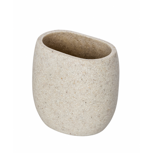 Wenko 1064992 - tandenborstelbeker puro beige | 2 stuks