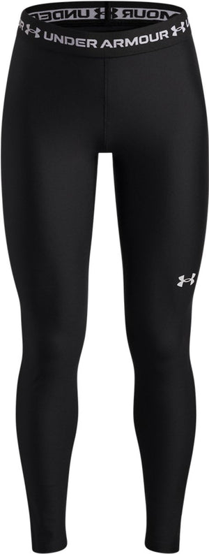 Under armour heatgear legging-blk meisjes sportbroek - zwart - wit