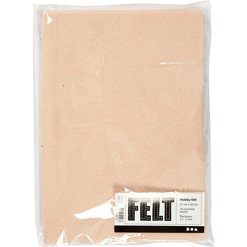 Load image into Gallery viewer, Creativ company hobbyvilt licht beige a4, 10 vellen

