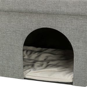 Trixie kattenmand kattenhuis kimy soft 2 verdiepingen lichtgrijs