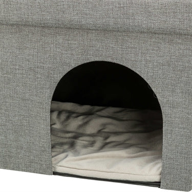 Trixie kattenmand kattenhuis kimy soft 2 verdiepingen lichtgrijs