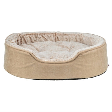 Trixie vital hondenmand lino soft ovaal beige creme