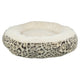 Trixie hondenmand leo soft rond pluche creme panterprint