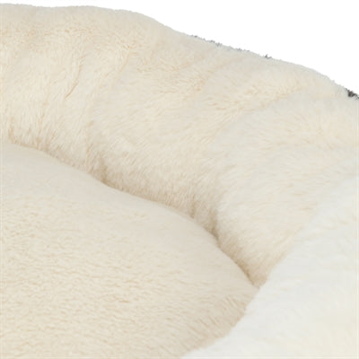 Load image into Gallery viewer, Trixie hondenmand leo soft rond pluche creme panterprint
