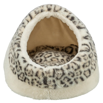 Load image into Gallery viewer, Trixie kattenmand iglo leo soft pluche creme panterprint
