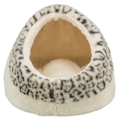 Load image into Gallery viewer, Trixie kattenmand iglo leo soft pluche creme panterprint
