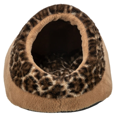 Load image into Gallery viewer, Trixie kattenmand iglo leo soft pluche bruin panterprint
