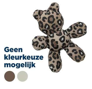 Trixie beer pluche panterprint met kattenkruid catnip assorti
