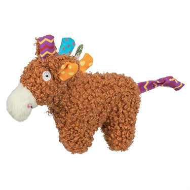 Trixie paard pluche met kattenkruid catnip bruin