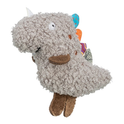 Trixie dino pluche met kattenkruid catnip grijs