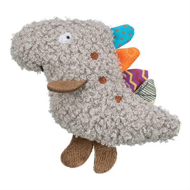 Trixie dino pluche met kattenkruid catnip grijs