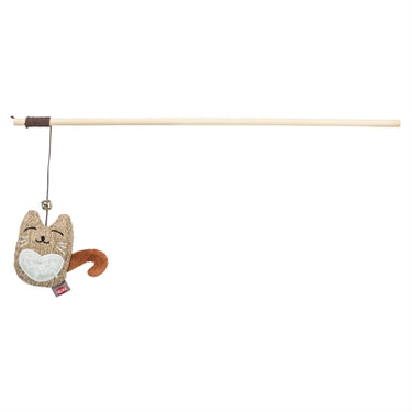 Trixie kattenhengel kat hout pluche met kattenkruid catnip