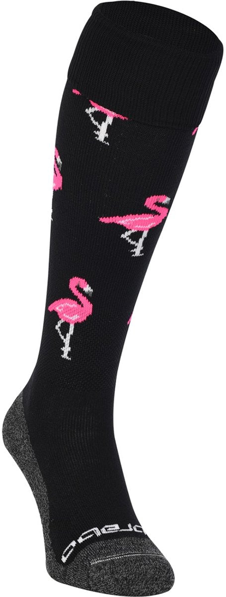 Brabo bc8460b socks flamingo black pink unisex sportsokken - black pink