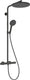 Hansgrohe raindance alive s puro - showerpipe - ecostat thermostaat - 300mm maat - 1 straalfunctie - brushed black chrome