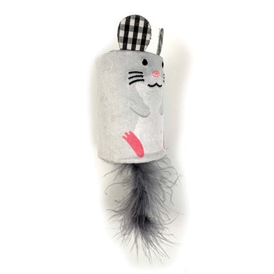 Happy pet tabby patch muis ratel en roller grijs
