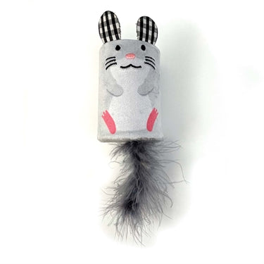 Happy pet tabby patch muis ratel en roller grijs