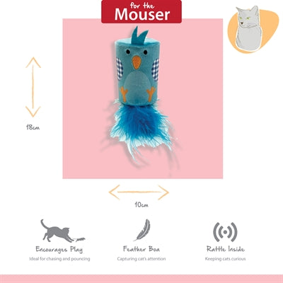 Load image into Gallery viewer, Happy pet tabby patch vogel ratel en roller blauw
