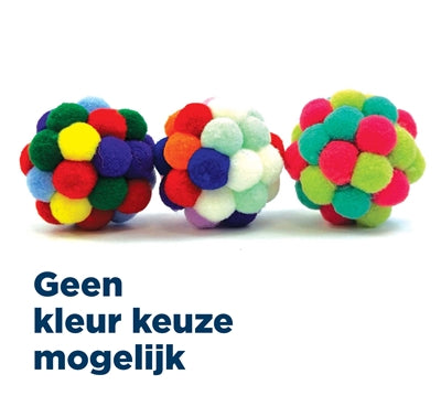 Load image into Gallery viewer, Happy pet tabby patch pom pom bal assorti
