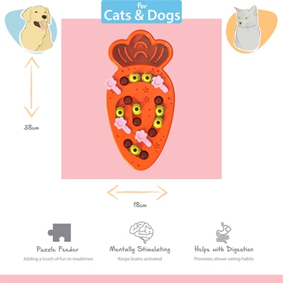 Load image into Gallery viewer, Happy pet tabby patch wortel puzzel intelligentie speelgoed
