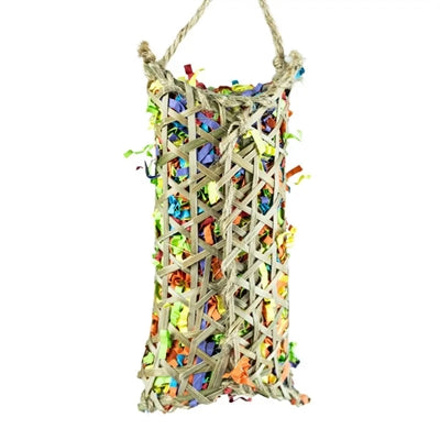 Chargez l'image dans la visionneuse de la galerie, Back zoo nature parakeet woven bamboo pouch
