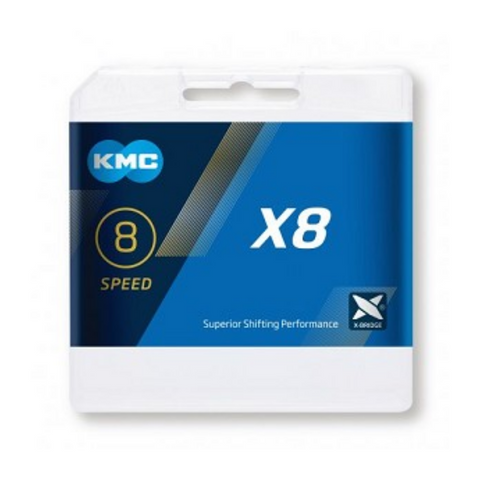 KMC ketting X8 8v ½-3 32 114L zilver grijs