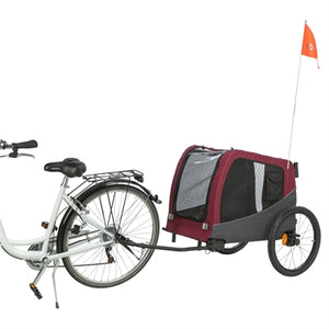 Trixie hondenfietskat grijs rood