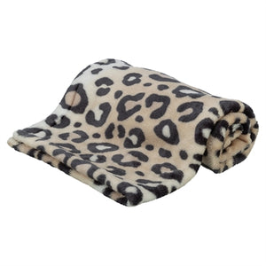 Trixie hondendeken leo softpluche panterprint creme