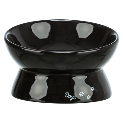 Load image into Gallery viewer, Trixie voerbak drinkbak dogs keramiek verhoogd zwart
