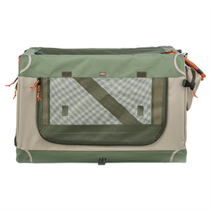 Trixie kennel comfy bench stof reismand olijfgroen beige