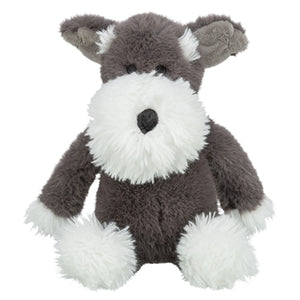 Trixie hond met snor pluche grijs
