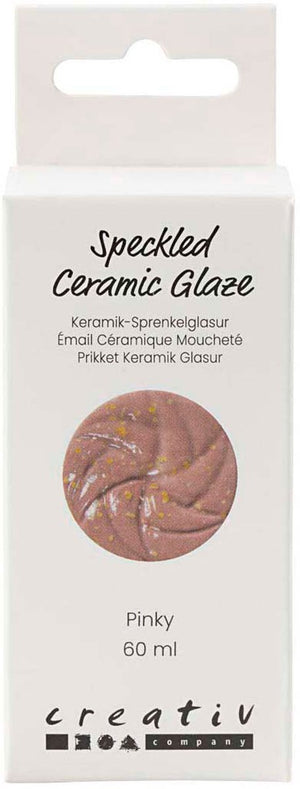 Creativ company gespikkeld keramiek glazuur 999-1060 c dekkend pinky - 60ml