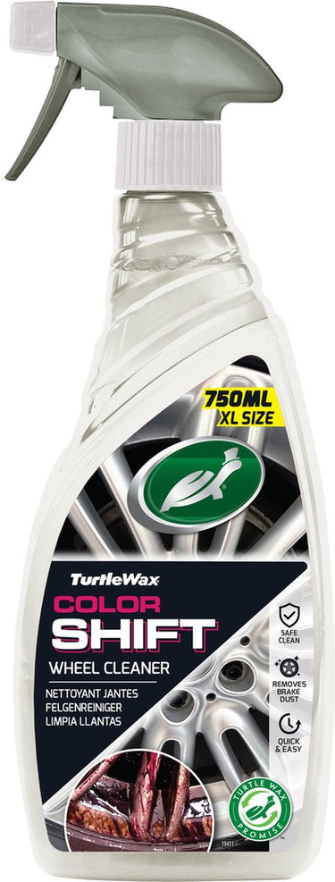 Turtle wax color shift velgenreiniger - een all-round veilige wheel cleaner - kleur veranderend - ph-gebalanceerde formule - 750ml