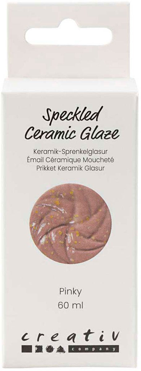 Afbeelding laden in galerijviewer, Creativ company gespikkeld keramiek glazuur 999-1060 c dekkend pinky - 60ml
