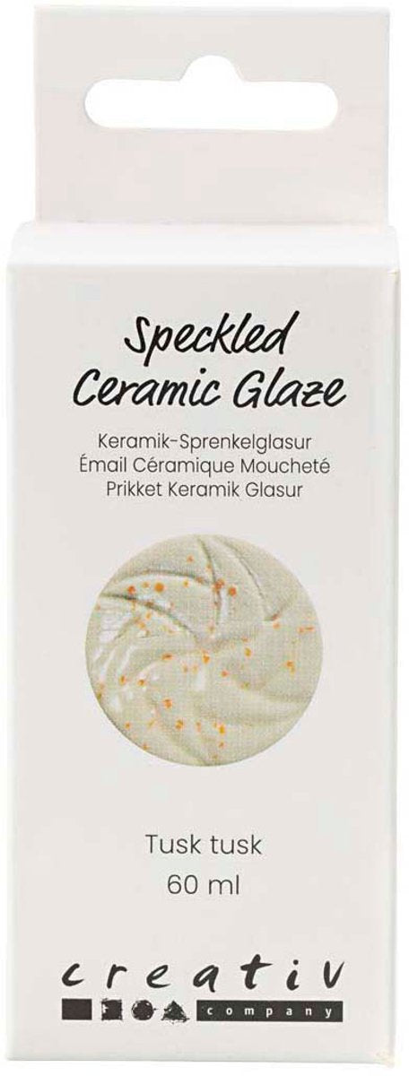 Creativ company gespikkeld keramiek glazuur 999-1060 c dekkend tusk tusk - 60ml
