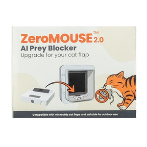 Zeromouse ™ 2.0 slimme ai uitbreiding voor microchip kattenluik met camera en app voorkomt prooien in huis
