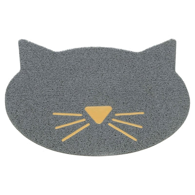 Load image into Gallery viewer, Trixie kattenbakmat kattenkop pvc lichtgrijs
