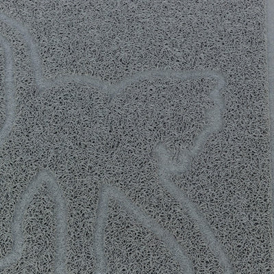 Trixie kattenbakmat kattensilhouet pvc lichtgrijs