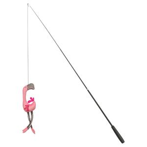 Trixie kattenhengel telescopisch grote katten met flamingo roze