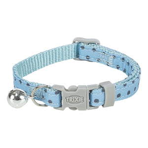 Trixie kattenhalsband stippen motief blauw